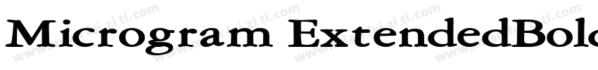 Microgram ExtendedBold字体转换